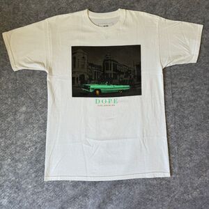 Dope (Brand) White Medium T-Shirt Los Angeles Low Rider